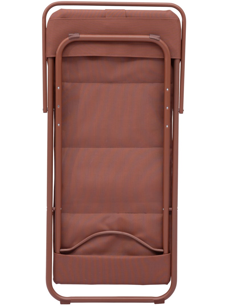 Chilienne de jardin pliable et empilable en acier MIRAEL Terracotta - Kiabi