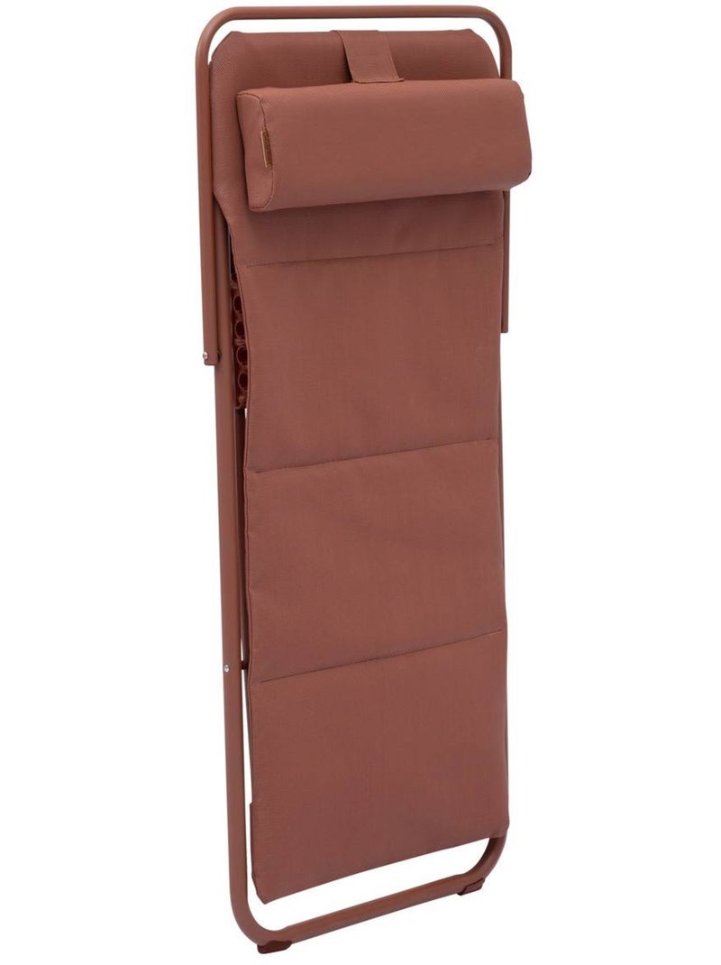 Chilienne de jardin pliable et empilable en acier MIRAEL Terracotta - Kiabi