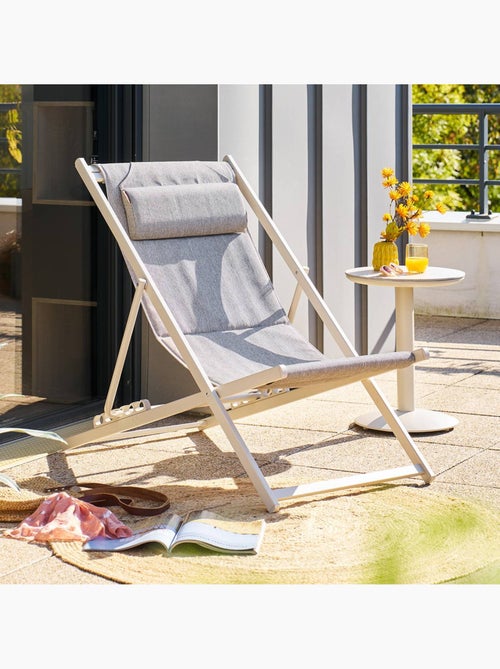 Chilienne de jardin pliable et empilable en aluminium LUNIVIA - Kiabi Chilienne de jardin pliable et empilable en aluminium LUNIVIA - Kiabi