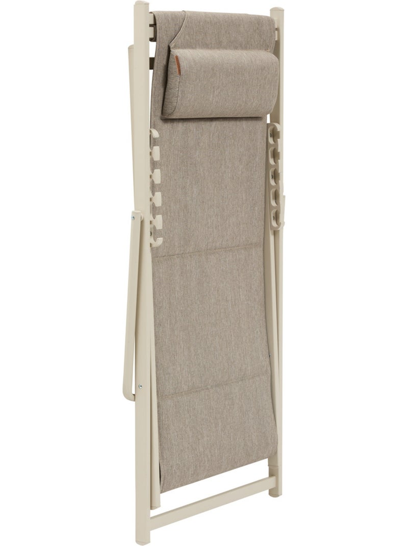 Chilienne de jardin pliable et empilable en aluminium LUNIVIA Beige argile - Kiabi