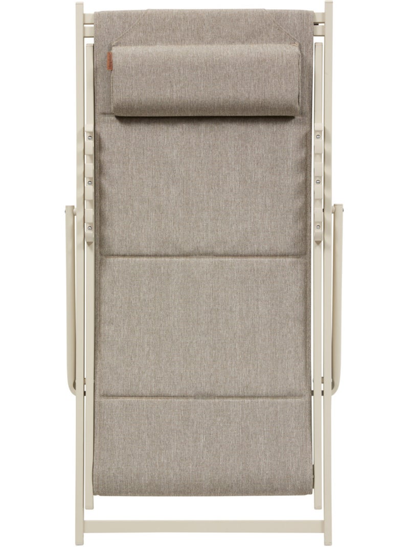 Chilienne de jardin pliable et empilable en aluminium LUNIVIA Beige argile - Kiabi