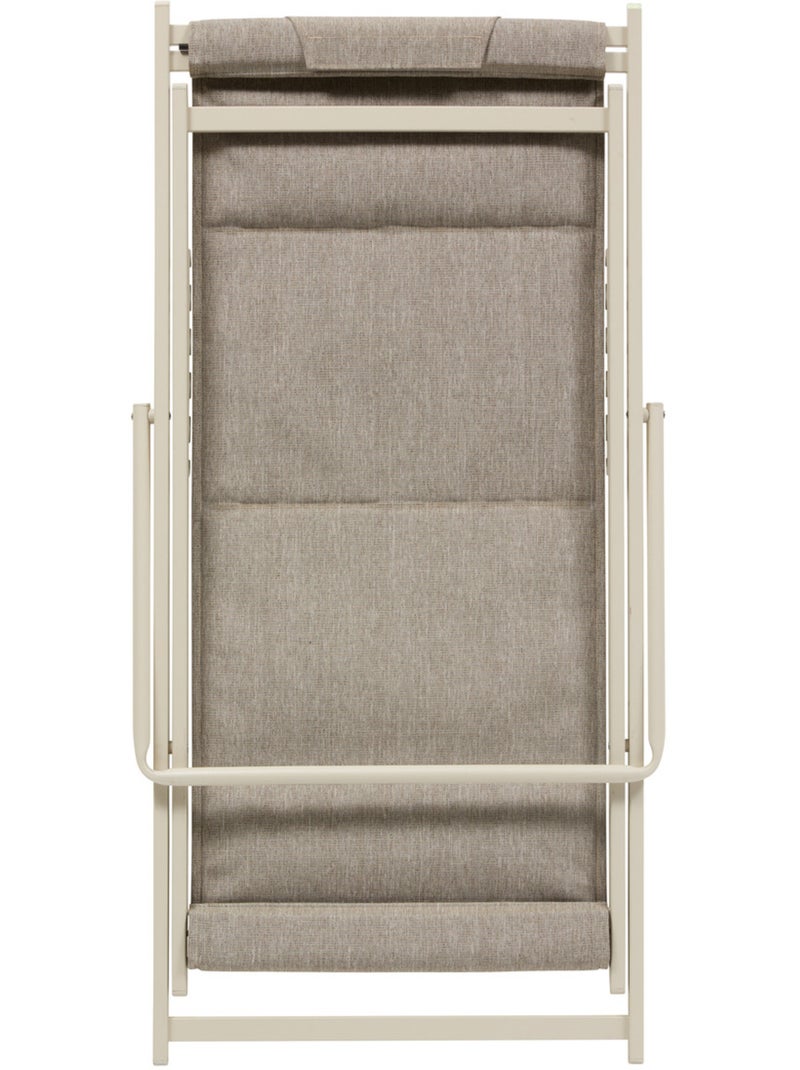 Chilienne de jardin pliable et empilable en aluminium LUNIVIA Beige argile - Kiabi