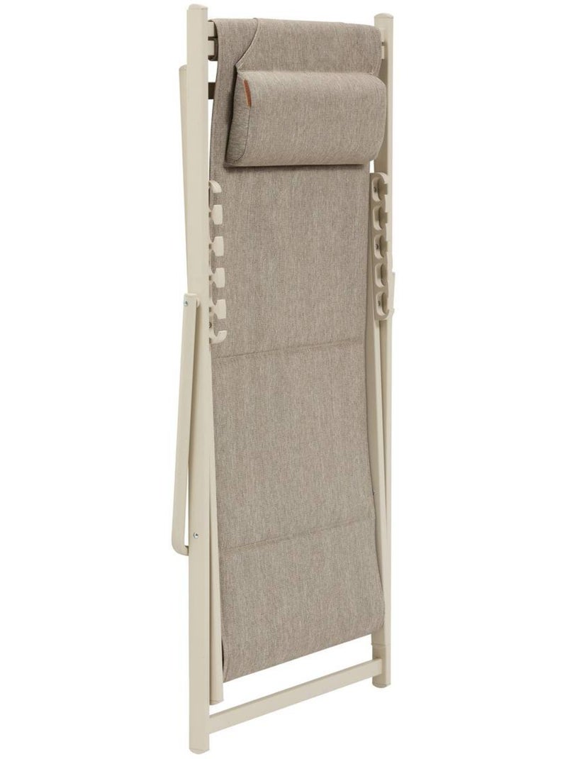 Chilienne de jardin pliable et empilable en aluminium LUNIVIA Beige argile - Kiabi