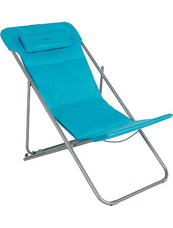 Chilienne de jardin pliante 3 positions avec repose-tête BILBAO