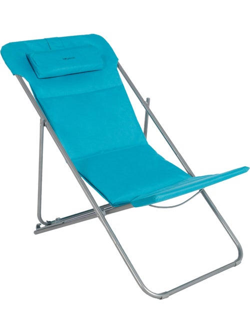 Chilienne de jardin pliante 3 positions avec repose-tête BILBAO - Kiabi Chilienne de jardin pliante 3 positions avec repose-tête BILBAO - Kiabi