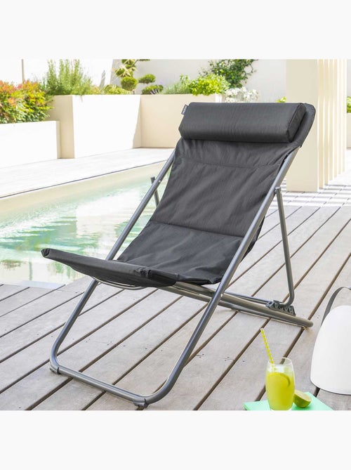 Chilienne de jardin pliante 4 positions avec repose-tête JUBBA - Kiabi Chilienne de jardin pliante 4 positions avec repose-tête JUBBA - Kiabi