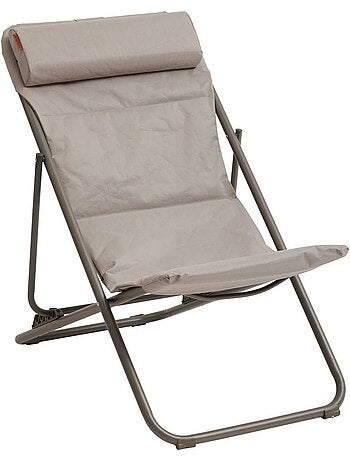 Chilienne de jardin pliante 4 positions avec repose-tête jubba