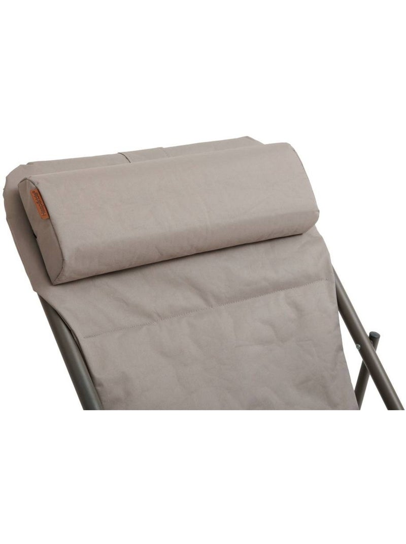 Chilienne de jardin pliante 4 positions avec repose-tête jubba Marron noisette - Kiabi