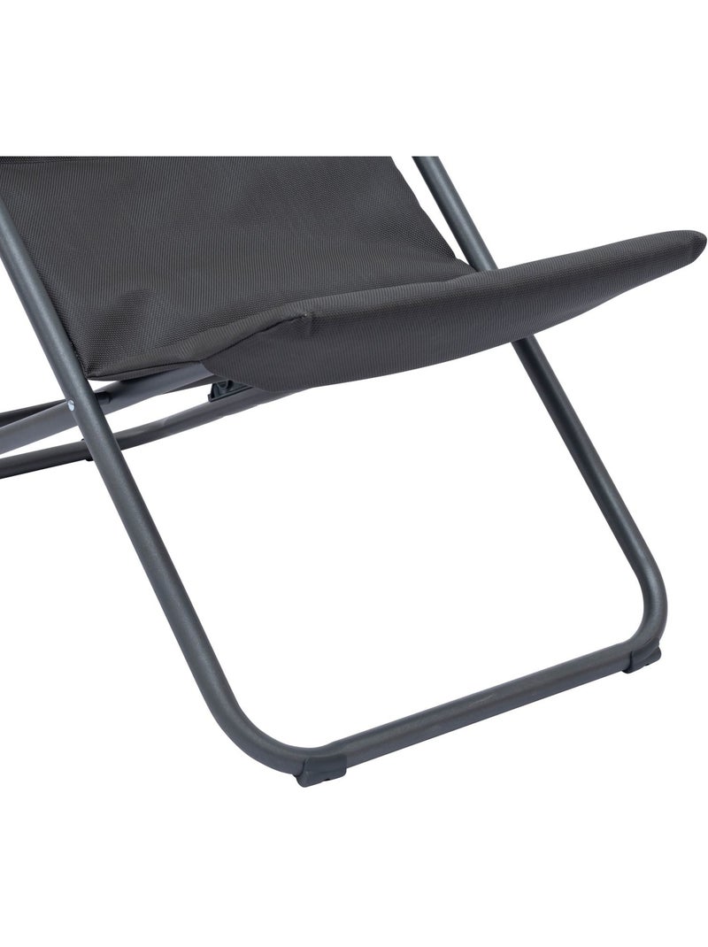 Chilienne de jardin pliante MIRAEL Gris foncé - Kiabi