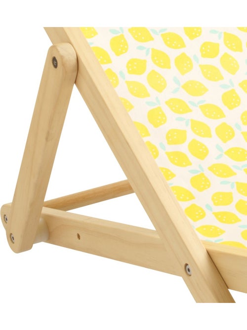 Chilienne transat enfant toile coton imprimé citron - SAUTHON - Kiabi