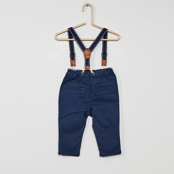 Chino A Bretelles Eco Concu Bebe Garcon Bleu Kiabi 8 40
