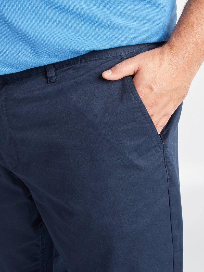Chino  à coupe droite - L32 Bleu marine - Kiabi