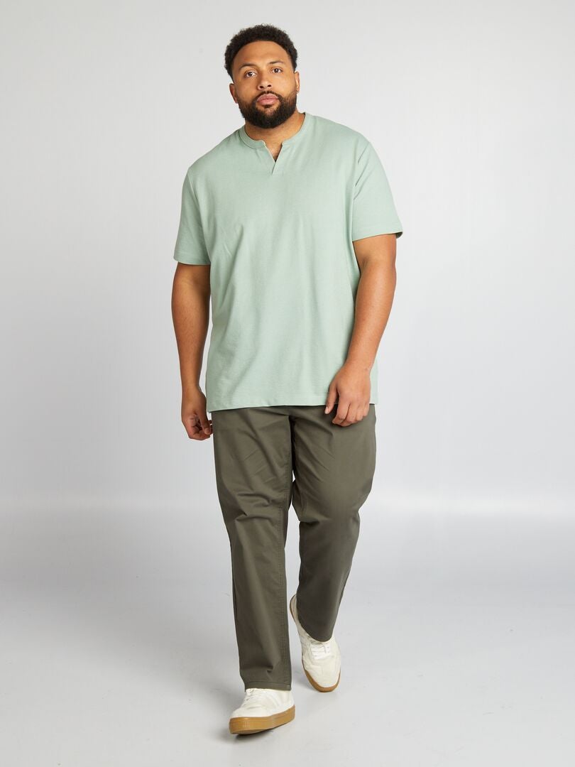 Chino  à coupe droite - L32 Kaki - Kiabi