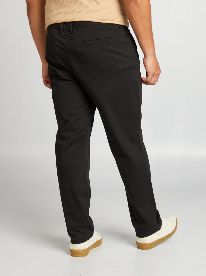 Chino  à coupe droite - L32 Noir - Kiabi
