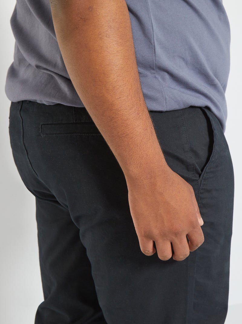 Chino  à coupe droite - L32 Noir - Kiabi