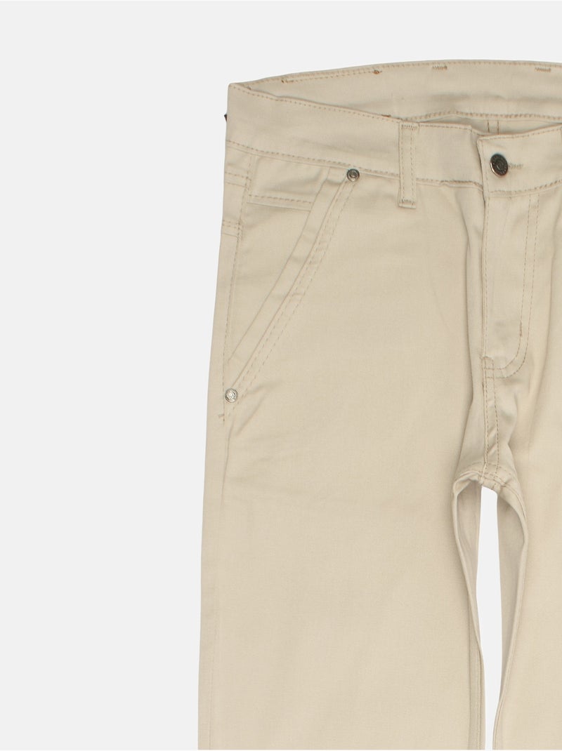 Chino ajusté - Silverstone Beige - Kiabi