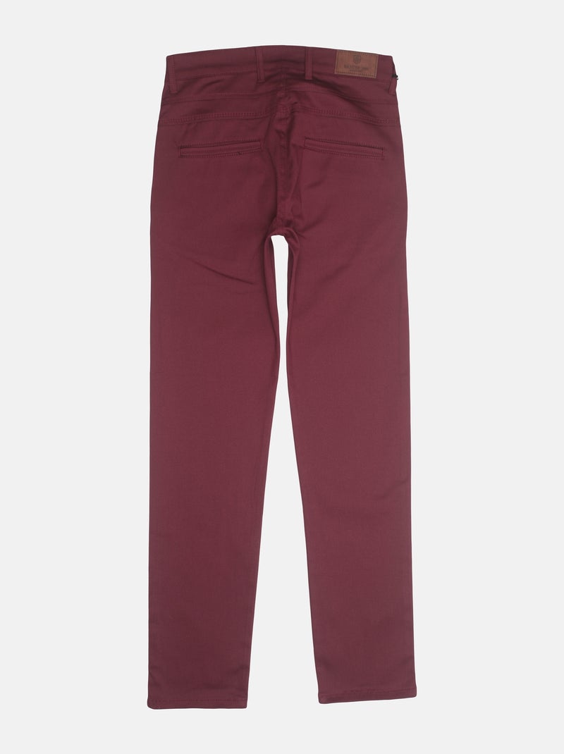 Chino ajusté - Silverstone Marron foncé - Kiabi