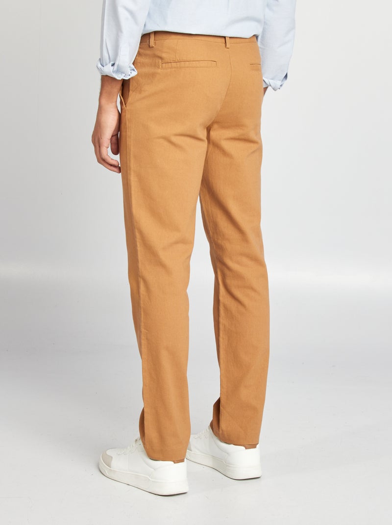 Chino coupe droite/ regular fit Beige - Kiabi