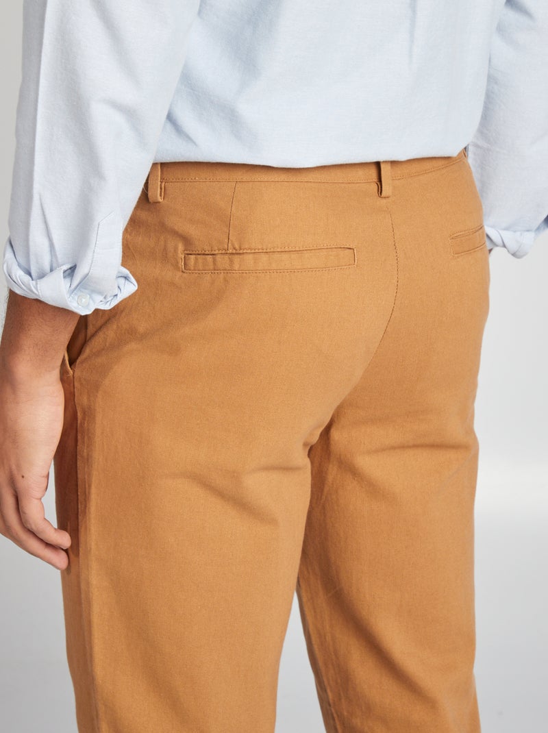 Chino coupe droite/ regular fit Beige - Kiabi