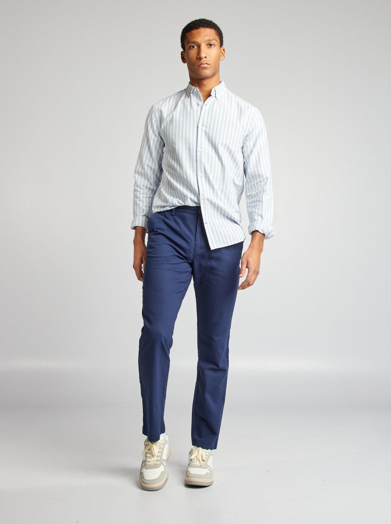 Chino coupe droite/ regular fit Marine - Kiabi