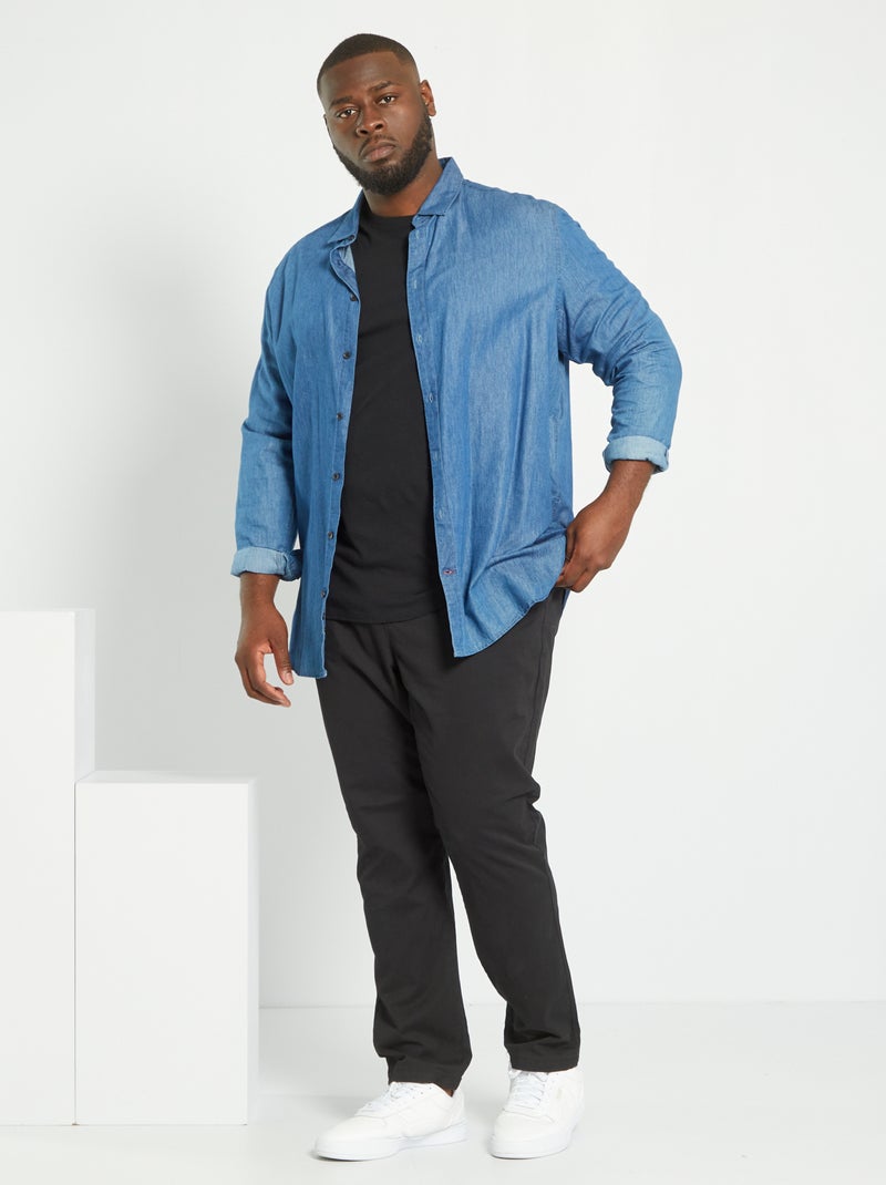 Chino coupe jogger noir - Kiabi