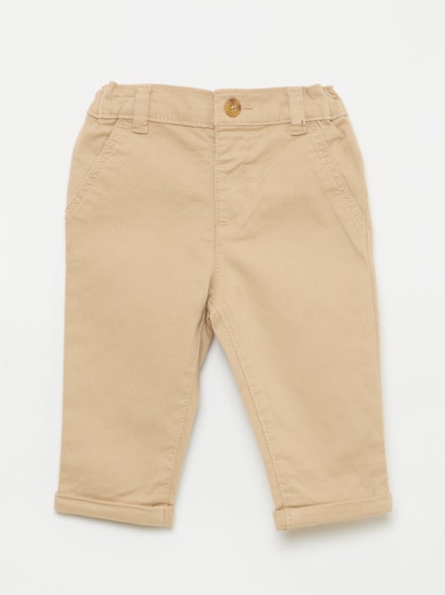Chino droit en coton stretch - Kiabi