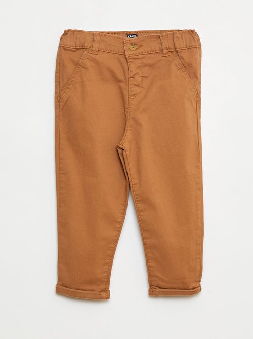 Chino droit en coton stretch - Kiabi
