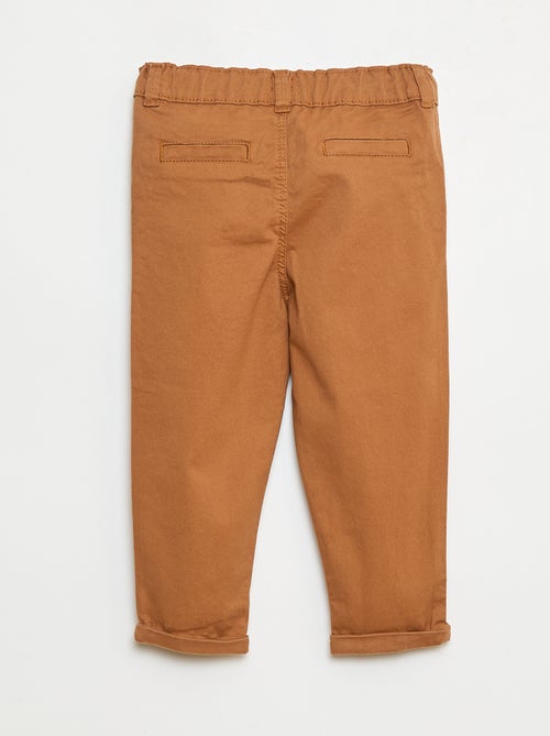Chino droit en coton stretch - Kiabi