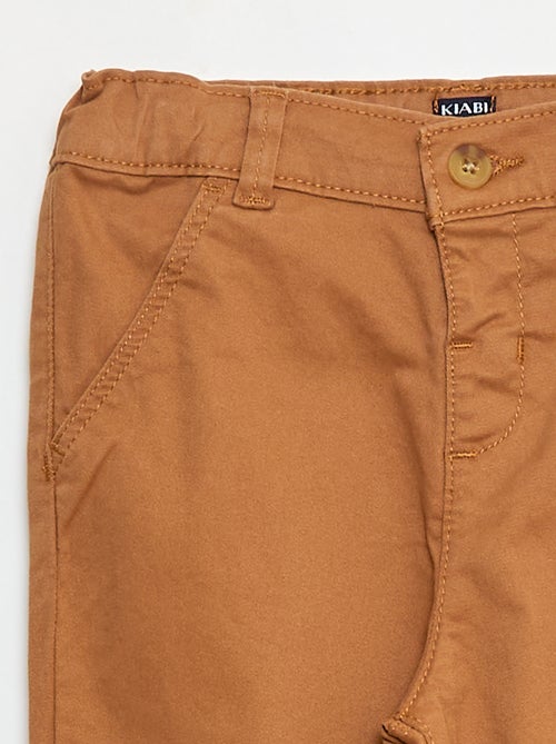 Chino droit en coton stretch - Kiabi