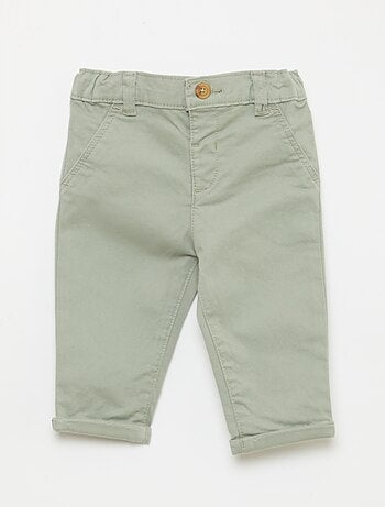 Chino droit en coton stretch