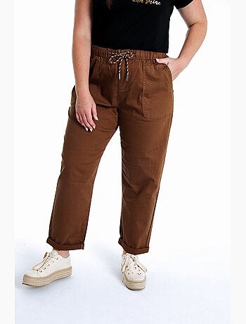Chino en coton uni PAPRIKA