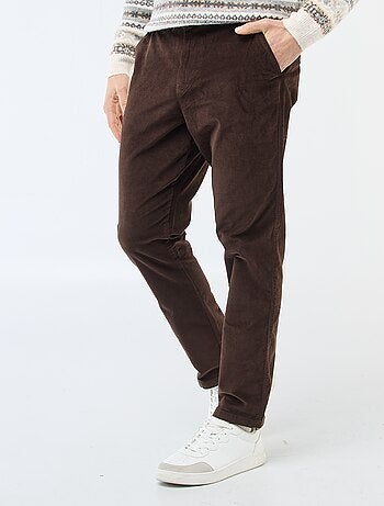 Chino en velours taille standard