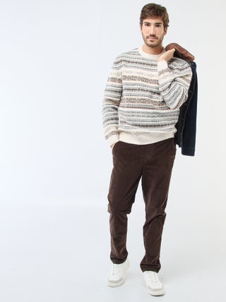 Chino en velours taille standard