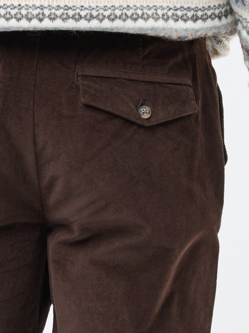 Chino en velours taille standard - Kiabi Chino en velours taille standard - Kiabi
