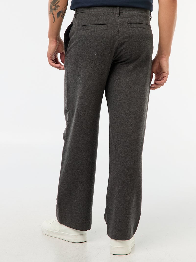 Chino large uni Gris - Kiabi