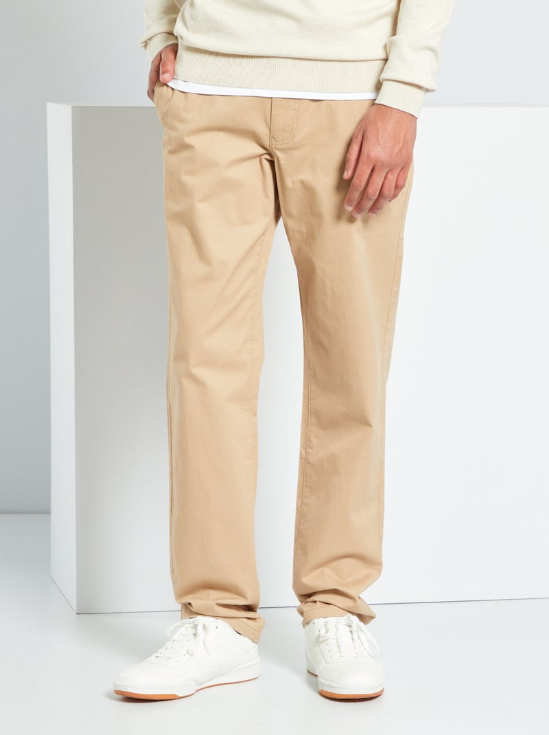 Chino regular L36 +1m90 beige - Kiabi