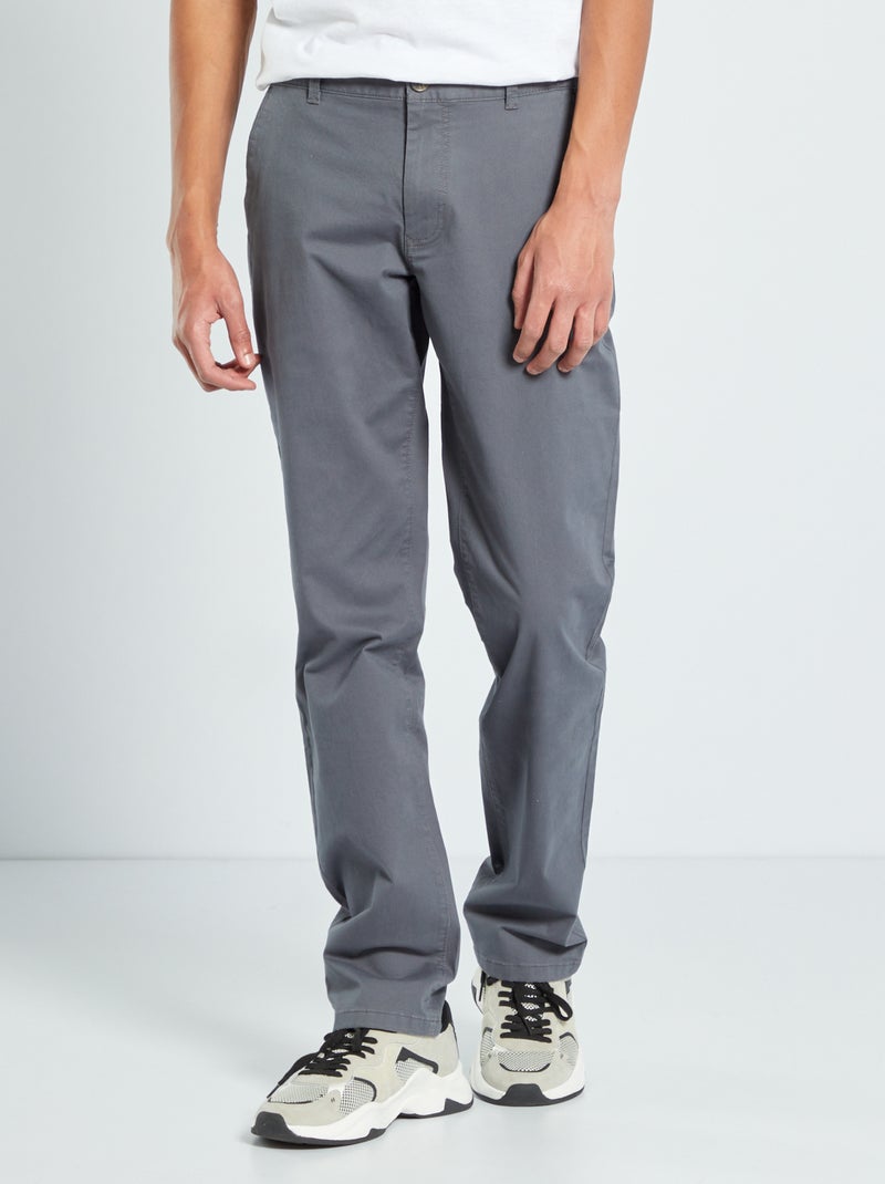 Chino regular L36 +1m90 gris - Kiabi