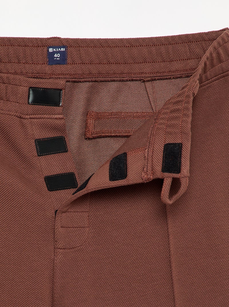 Chino regular uni - collection facile à enfiler Marron - Kiabi