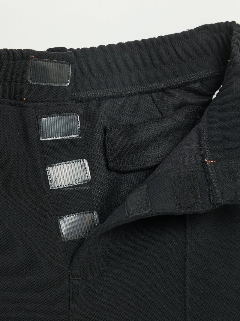 Chino regular uni - collection facile à enfiler Noir - Kiabi