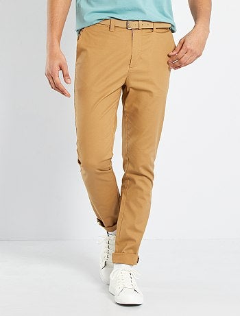 Chino skinny + ceinture