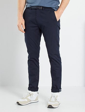 Chino skinny + ceinture