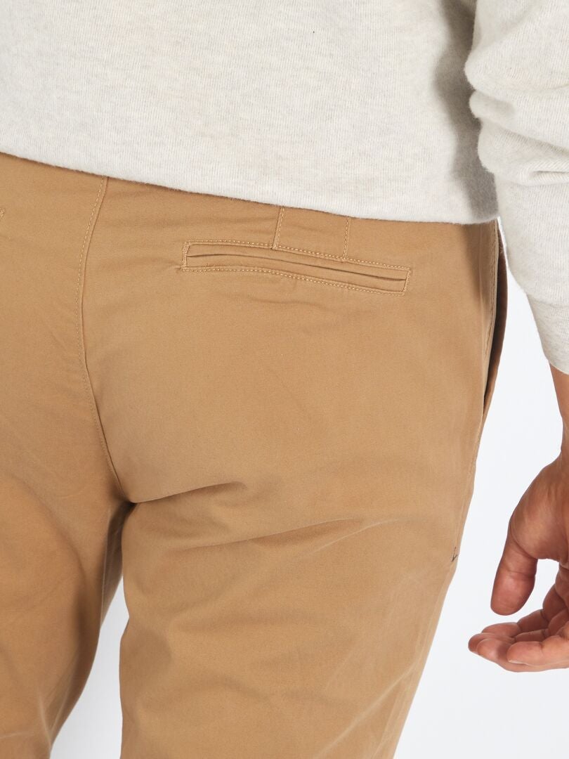 Pantalon chino slim L30 - beige - Kiabi - 13.60€