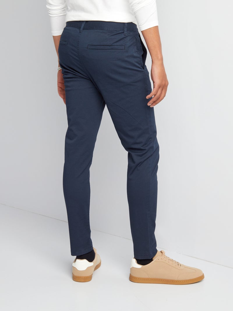 Chino skinny L30 Bleu marine - Kiabi