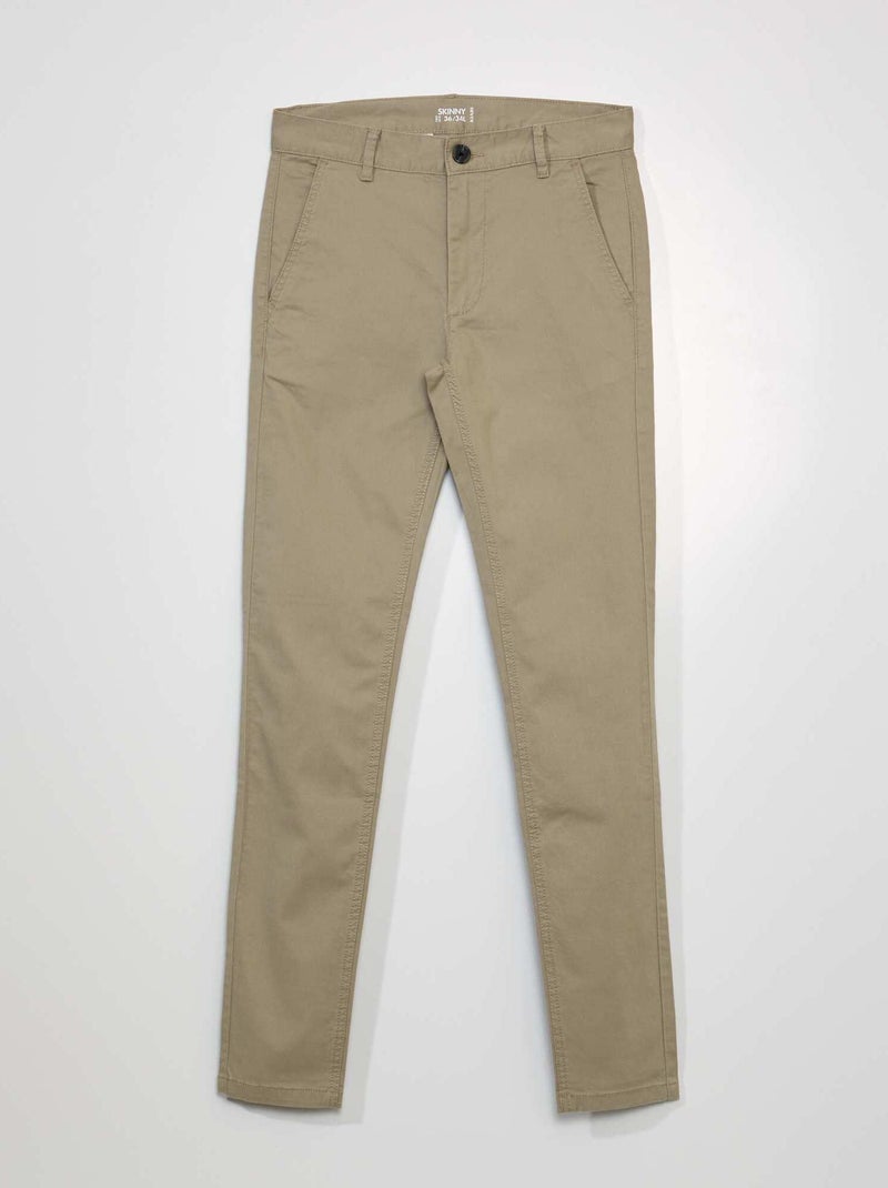 Chino skinny L34 Beige - Kiabi