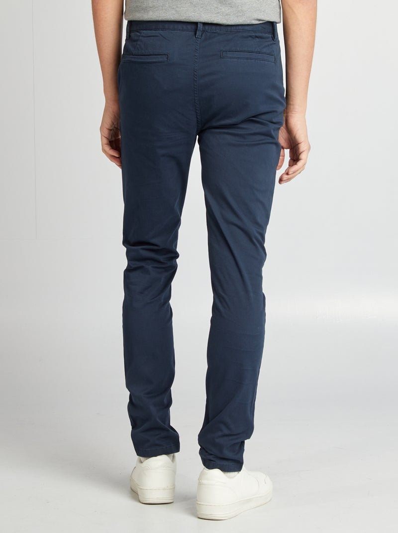 Chino skinny L34 Bleu marine - Kiabi