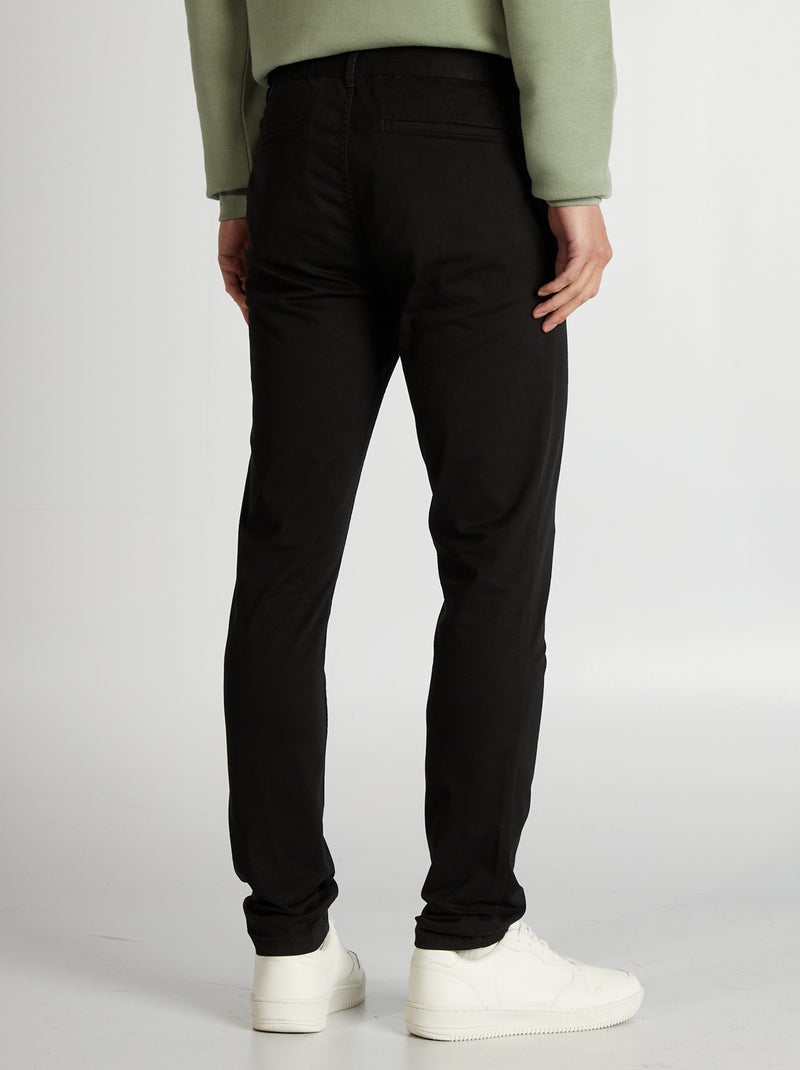 Chino skinny L34 Noir - Kiabi