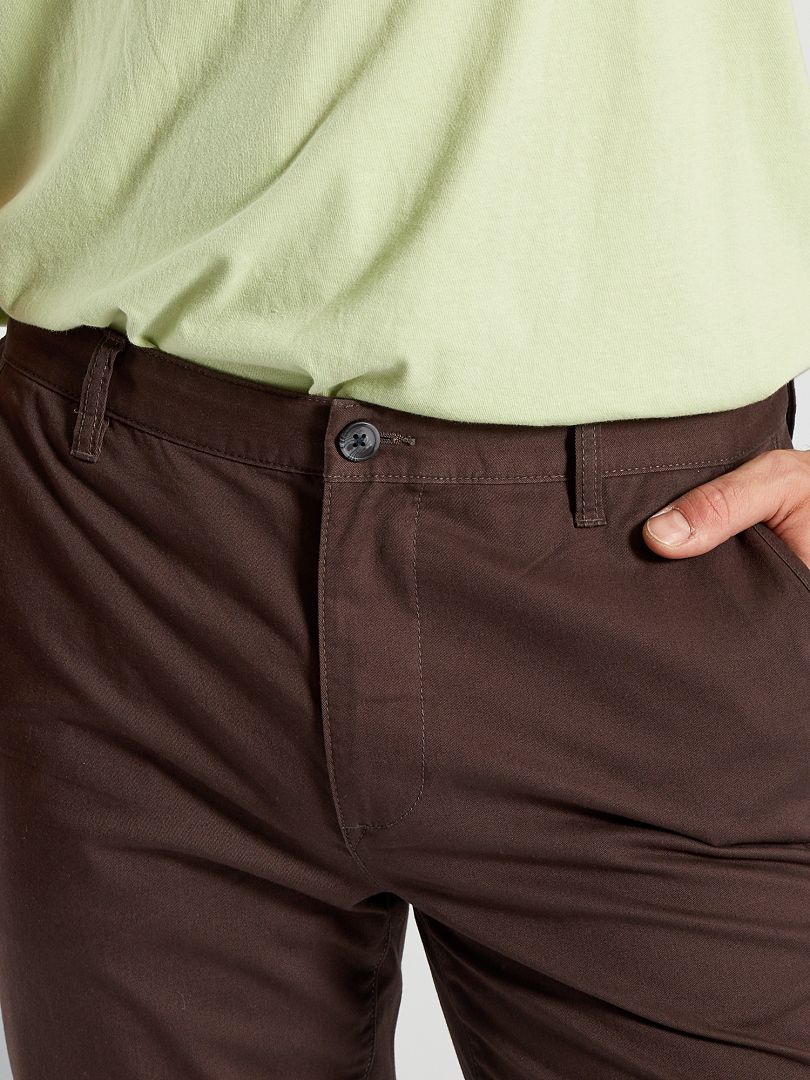 Chino skinny L38 +1m95 marron foncé - Kiabi