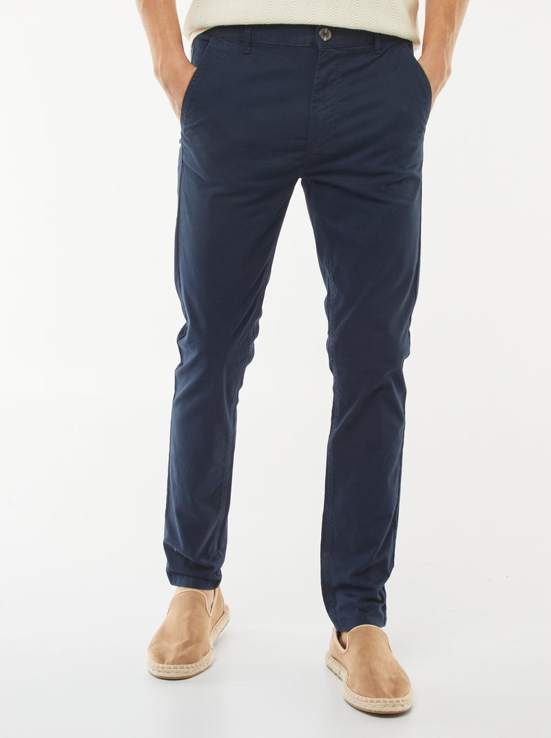 Chino skinny stretch - L32 Bleu marine - Kiabi
