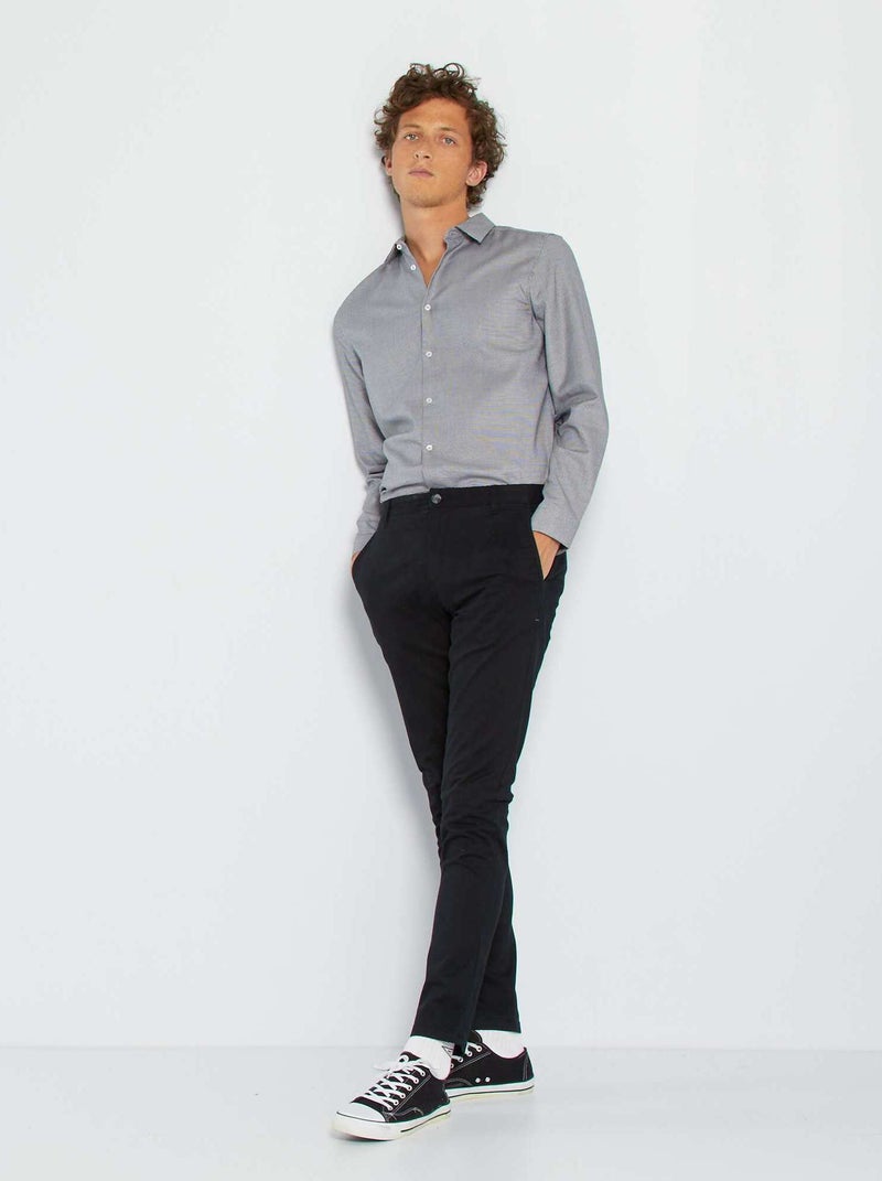 Chino skinny stretch - L32 Noir - Kiabi