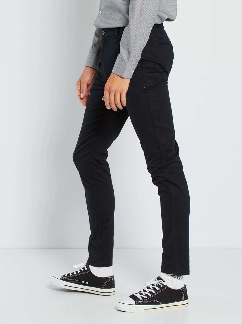 Chino skinny stretch - L32 Noir - Kiabi